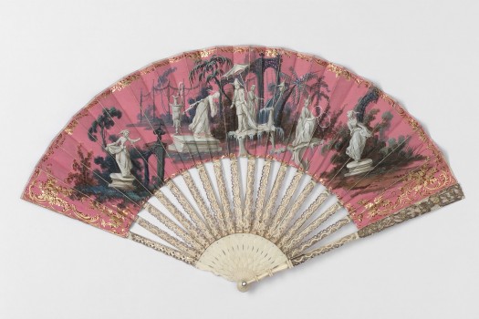 FOLDING FAN WITH CHINOISERIE
