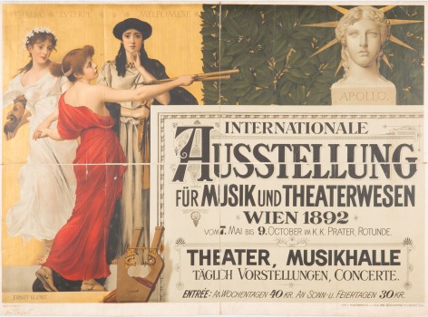 Ernst und Gustav Klimt, Plakat für die Internationale Ausstellung für Musik und Theaterwesen, Wien, 1893LithografieMAK, PI 1726© MAK/Nathan Murrell