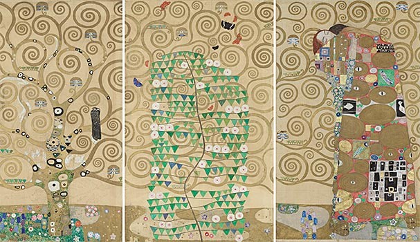 Gustav Klimt, Werkzeichnungen für den Mosaikfries im Speisesaal des Palais Stoclet
