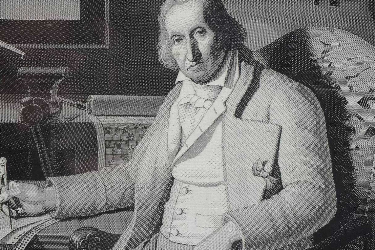 Detail of a portrait of Joseph-Marie Jacquard
