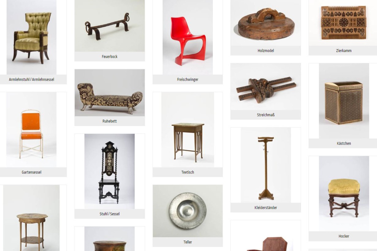 Sammlung Möbel und Holzarbeiten in der MAK Sammlung Online