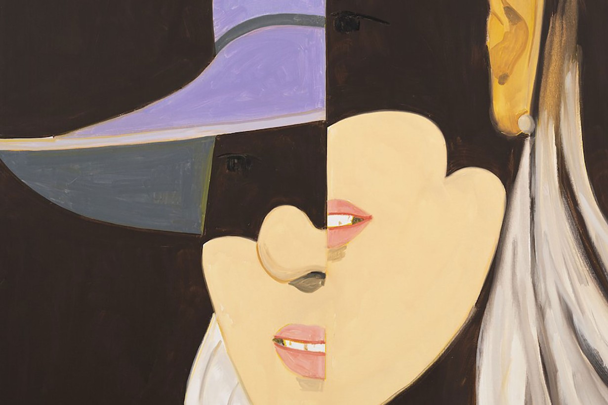 Malerei, Frau mit Hut, Augen im Schatten 