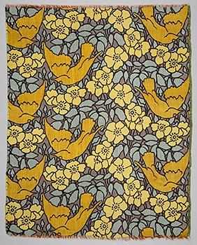 Koloman Moser, Decorative fabric: Wild Roses