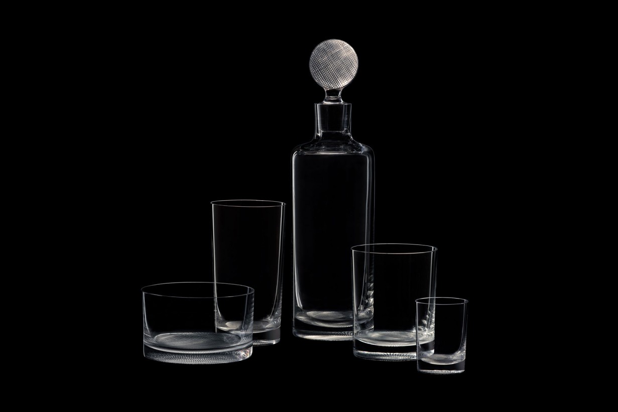 Drinking set of 4 glasses and a carafe 
